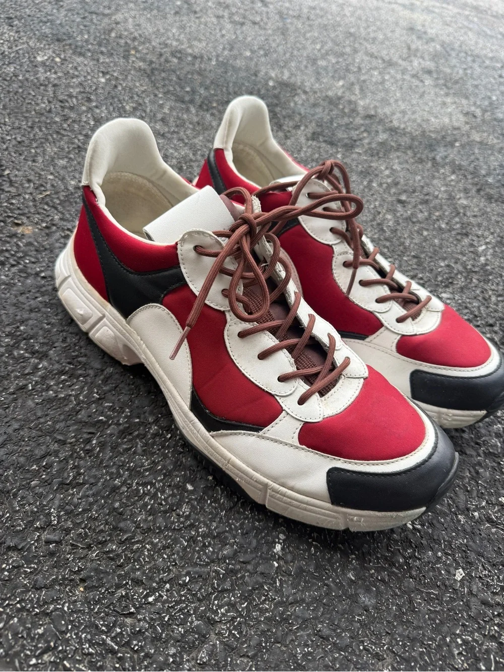Calvin Klein Men’s Size 12 Red White Black Chunky Sneakers